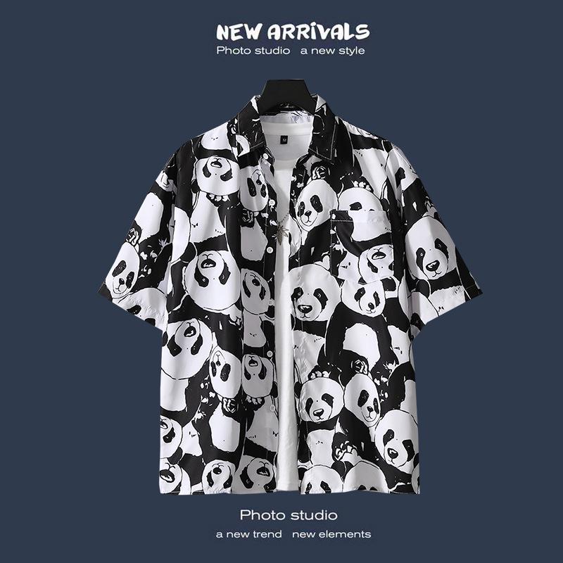 Men's Retro Hawaiian Floral Short-Sleeve Summer Shirt