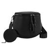 Leather women's bag large capacity saddle bag casual trend versatile cowhide shoulder messenger bag bucket bag first layer cowhide