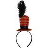 Vintage Fascinator Hats Headband Circus Ringmaster Costumes Mini Top Hat Feather Cap Headpiece for Halloween Tea Party Props