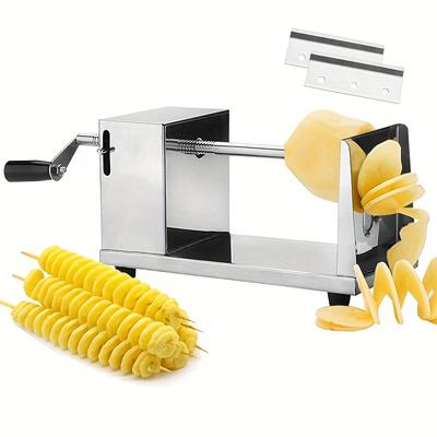 Macchina Taglia Patate a Torre Semi-Automatica Commerciale in Acciaio Inossidabile