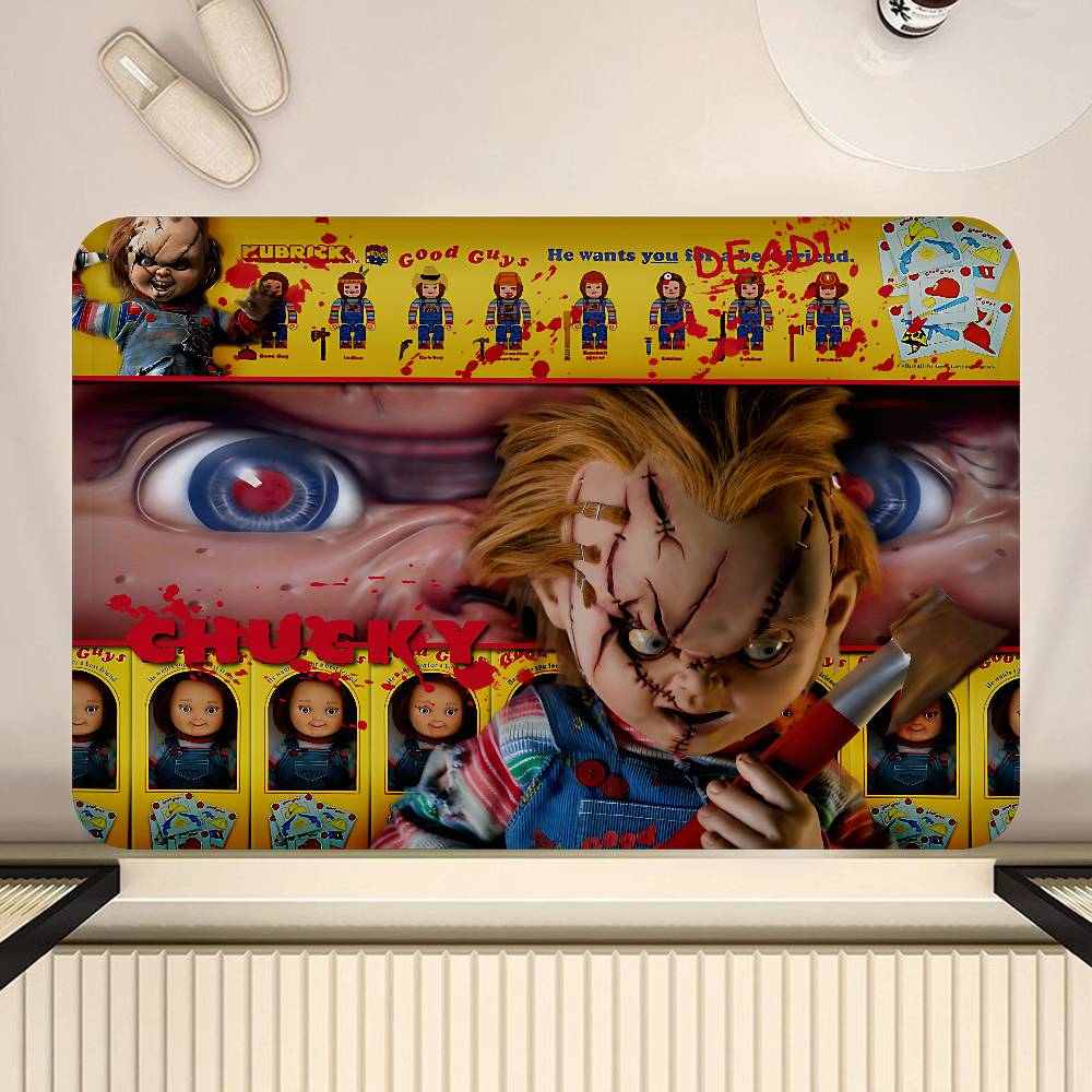 Classic Chucky Horror Movie Floor Mat INS Style Soft Bedroom Floor House Laundry Room Mat Anti-skid Household Carpets