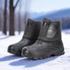 Men's Waterproof Fleece-Lined Snow Boots - Anti-Slip, Warm, and Ideal for Outdoor Activities & Winter Casual Wear