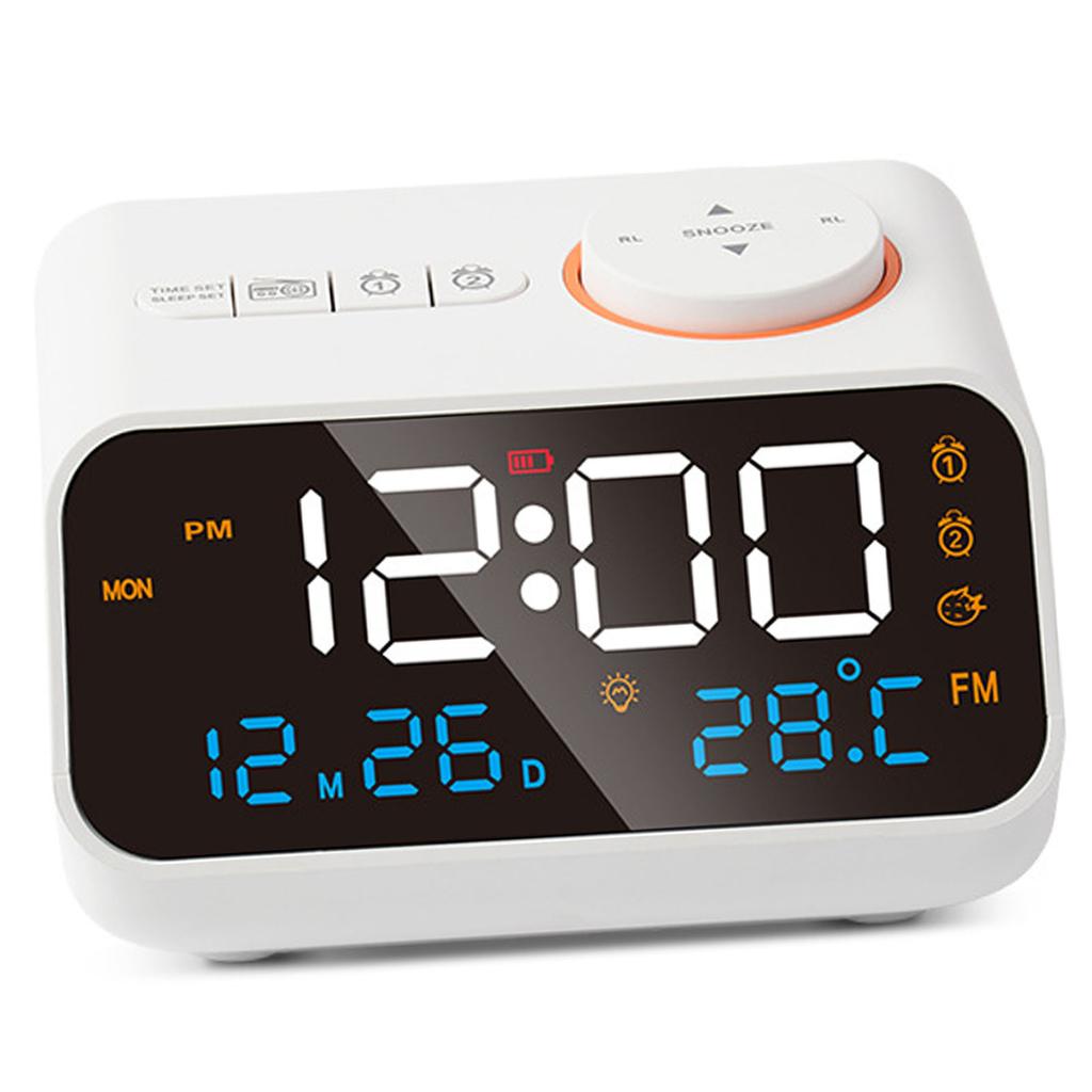 Alarm Clock Radio Multifunctional LED Music Timing Rechargeable FM Radio Alarm Clock for Home
