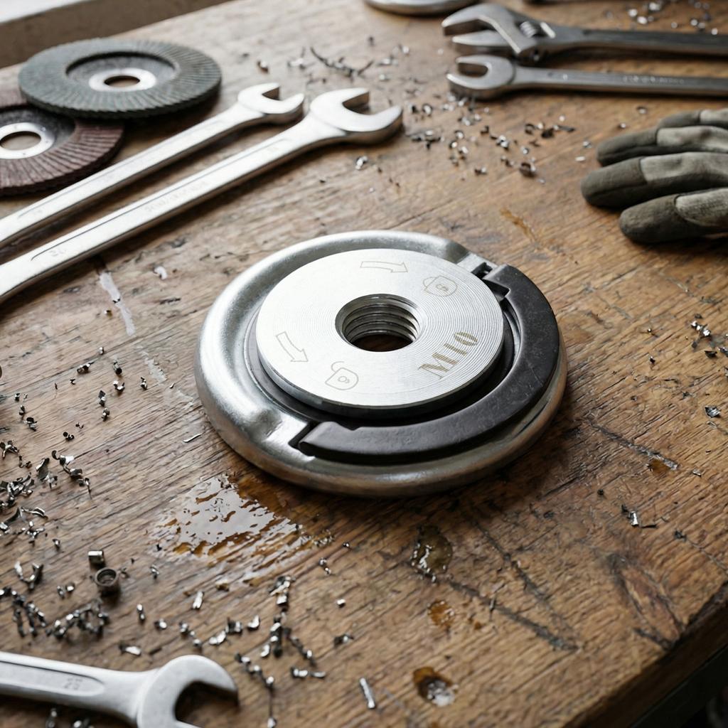 1Pc M10 Quick Release Self-Locking Grinder Pressing Plate Flange Nut Power Chuck Power Tool Accessories