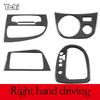 For Mazda MX-5 2016+ Matte Real Carbon Fiber Center Control Gear Shift Panel Multimedia Panel Cover Steering Wheel Frame Sticker