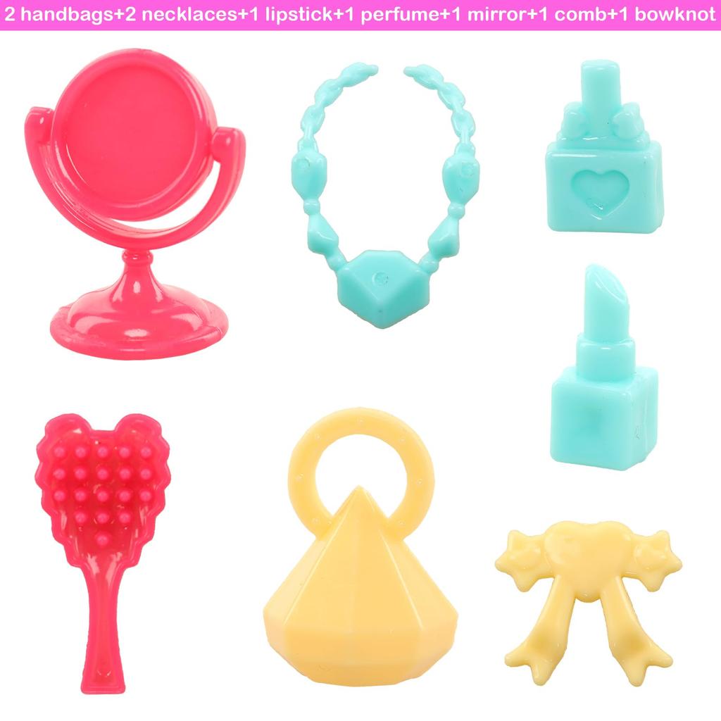 Barwawa Doll Clothes, 30cm Doll Clothes, Doll Dresses, 52 Sets = 3 Outfits + 14 Dresses + 3 Swimsuits + 10 Pairs of Shoes + 22 Accessories Including C