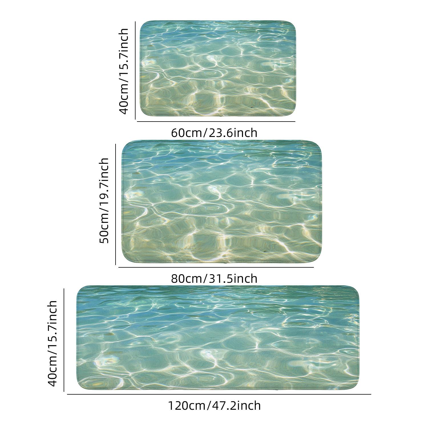 

1 шт. вітальний килимок для дверей у пляжному стилі - миючий, вхідний килимок з дизайном пляжу та океану, підходить для килима для прикраси дому 40cmx60cm