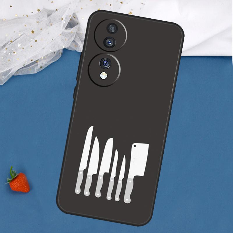 Love Baking Chef Knife Case For Honor Magic 8 7 5 6 Pro 200 400 50 70 90 Lite Win RT X8c X8b X9a X9b X9c X9d Cover