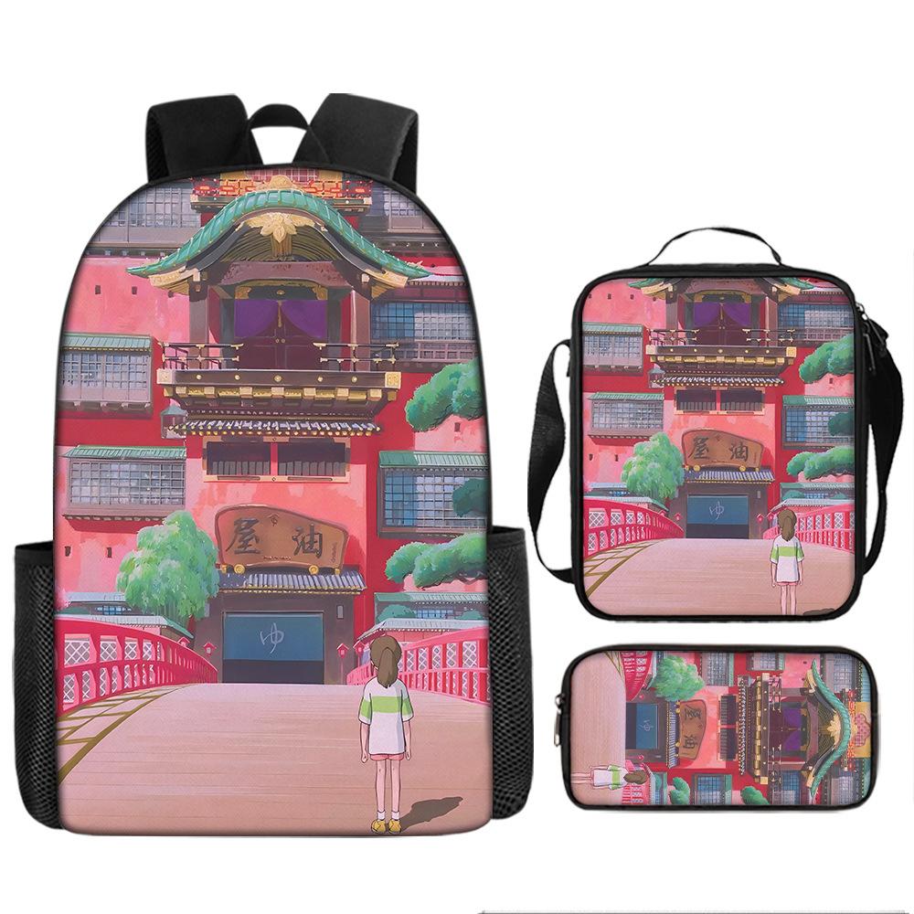 Elementary and Secondary School Students Spirited Away School Bag Hayao Miyazaki Children's Fashion Backpack Waterproof Large Capacity Backpack
