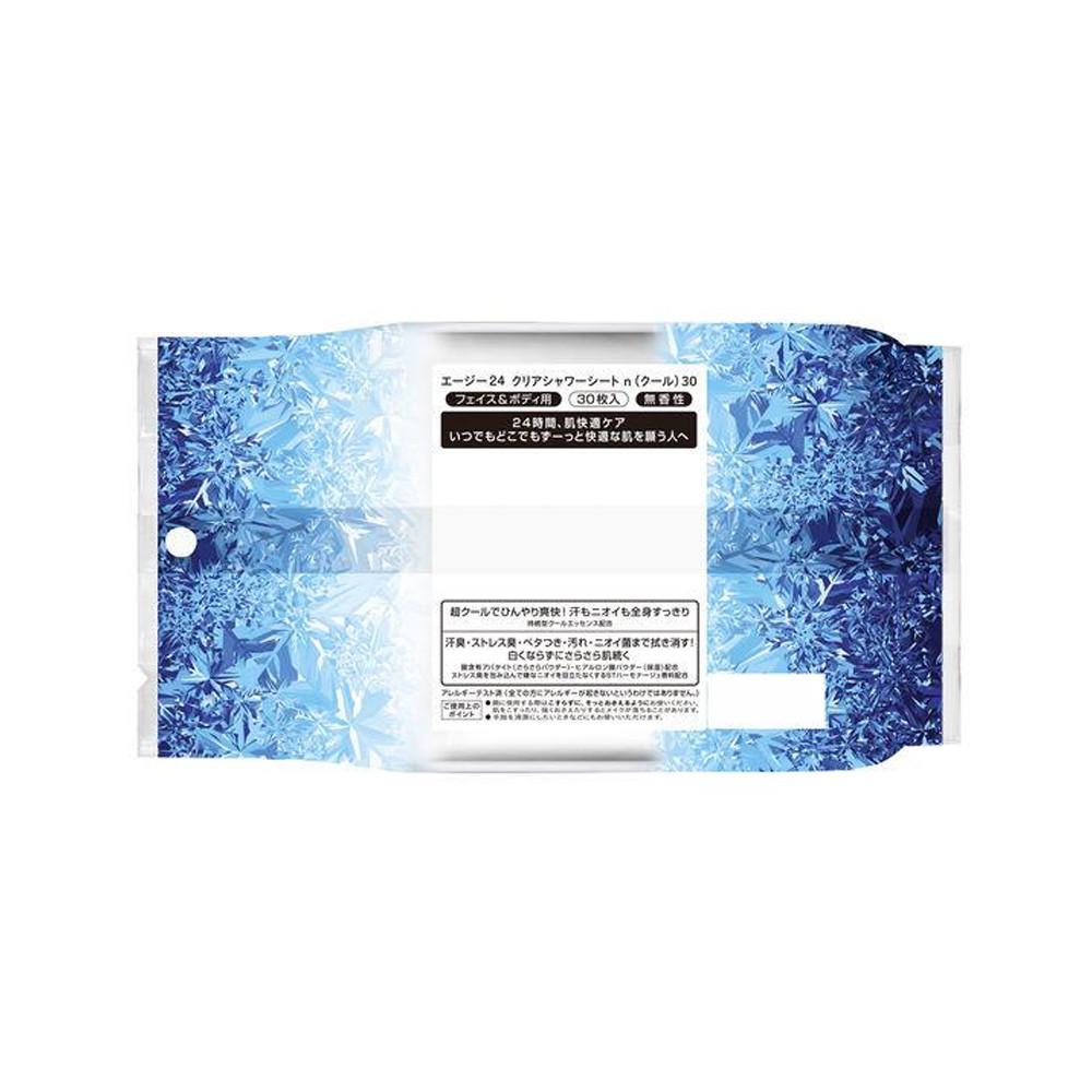 Ag DEO24 Clear Shower Sheet Cool Type, Scent Free, 30 Sheets