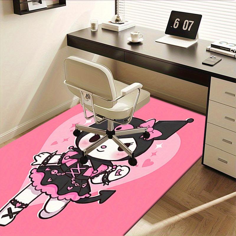 Office Rug Kuromi, Gothic Lolita Anti-Slip Rug, Machine Washable for Living Room, Bedroom, Office, Multiple Sizes, Bedroom Mat, Decorative Mat, Durabl
