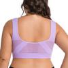 Plus Size Solid Color Breathable Sports Bra - Pullover Wireless Yoga Bra Light Support Thin