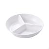 Assiette à 3 compartiments Finition Porcelaine Ronde Divisée Surface Brillante