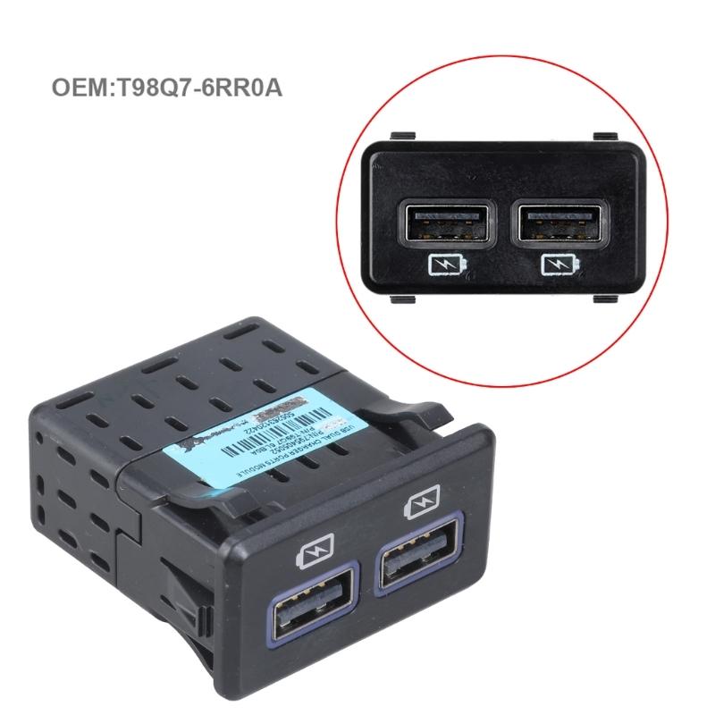 Plastic USB Auxiliary Socket Featuring Intelligent Charging Easy Install USB Port Adapter for  Autmotives