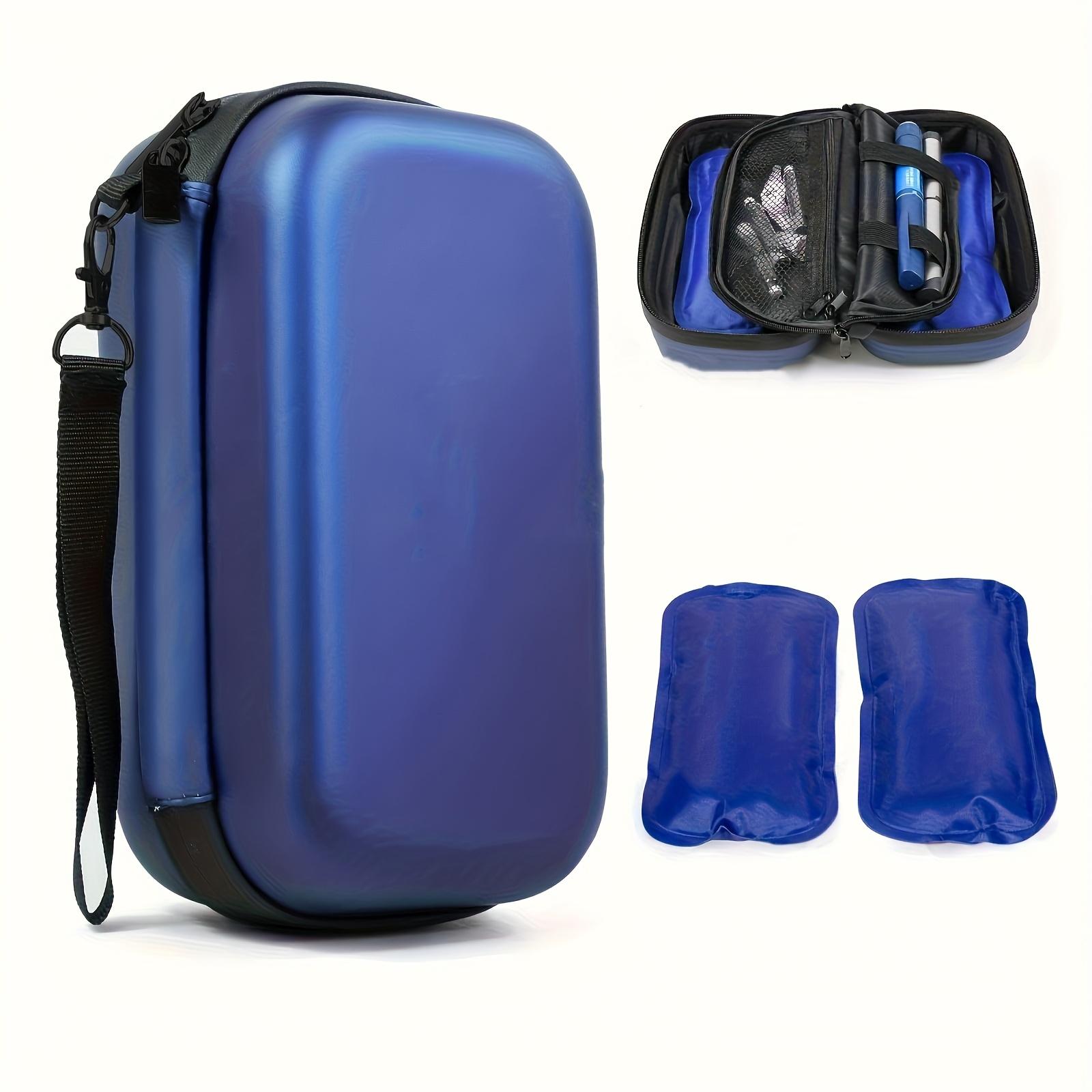 

Insulin Cooler Travel Case, Medication Diabetic Cooler for Travel Display Refrigerated Medicine Organizer Bag with 2 Ice Pack