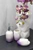 AWD INTERIOR Prem 1382 soap dish white purple ceramic