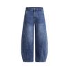 Navigare Men's Loose Wide-Leg Denim Jeans