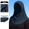 Elegant Ice Silk Women Hijab Scarf Neck Protection Sun Protection Instant Hijab Lightweight Spandex Prayer Hijab Lady