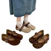 Soft sole comfortable one-word buckle with single shoes women's 2025 autumn new fashionable simple shallow mouth flat Mary Jane shoes