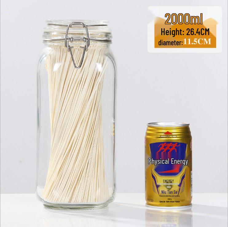 Food-Grade Glass Storage Jar for Nuts, Grains, Wine, Tea, and Honey