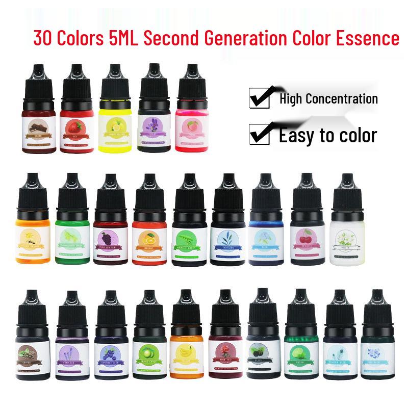 Premium Epoxy Resin Crystal Glue: 2nd Gen High-Concentration Color Essence, 5ml, 30 Color Options