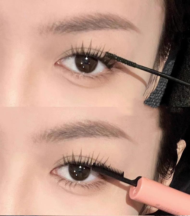 Natural Fiber Lengthening Mascara Silky Creamy Eyelash Waterproof Super Long Lasting Quick Dry Thick Curling Mascara