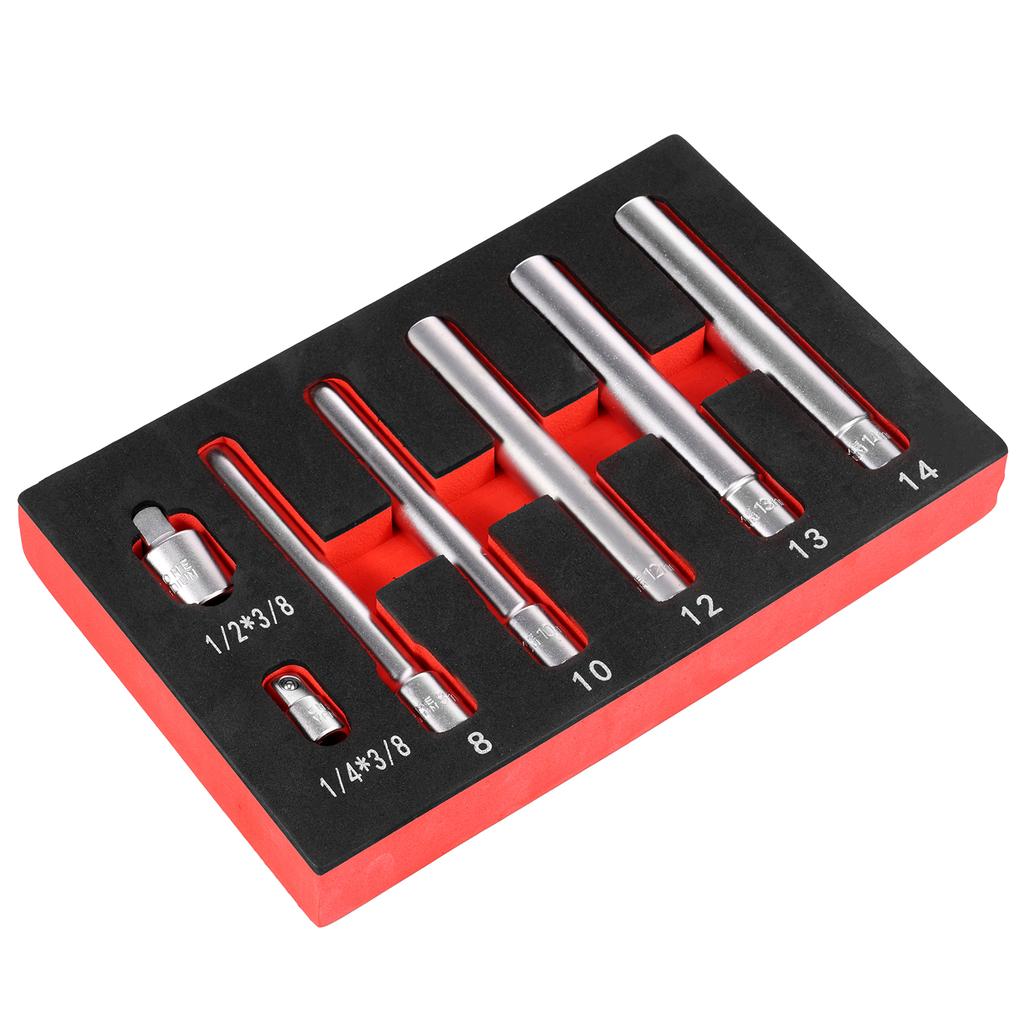 3/8" Drive Socket Set Impact Nut Driver Set Deep Sockets CRV Socket Wrench Set Ratchet Socket Bit Head Adapter for Torque Spanne