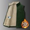 Men's Plus Velvet Vest, Autumn and Winter Warmth, Thickened Jacket, Jacket, Men's Fleece, Middle-aged Dad Wear