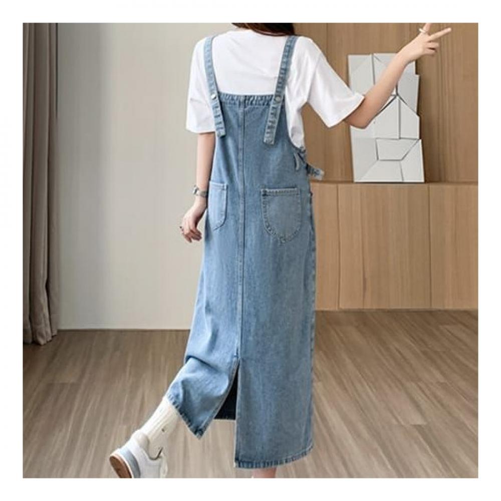 Navava Denim Suspender Skirt Dress No549