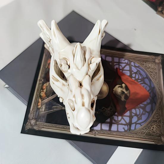 Frog Skeleton Ornament, Outdoor Patio Desktop Decor, Resin Carved Realistic Bone Texture Halloween Figure