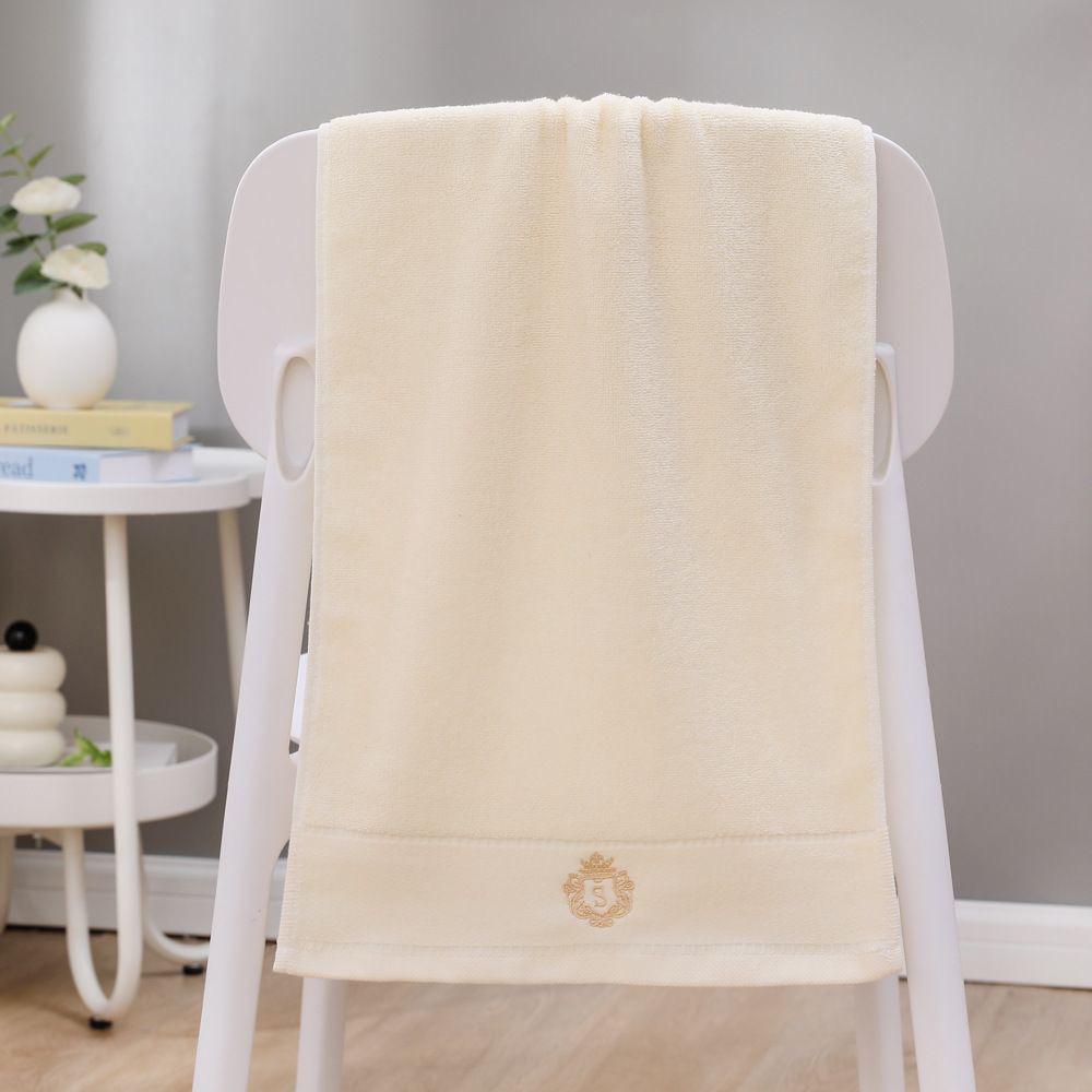Embroidered Logo Lint-Free Absorbent Pure Cotton Souvenir Towel 34x74 cm грязно-белый