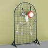 Floor-Standing Wrought Iron Mesh Jewelry Display & Artwork Hanging Stand