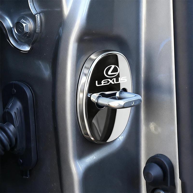 For Lexus F SPORT ES RX NX LS UX IS CT GS RC HS SC TX LBX LM LX 4PCS Car Door Lock Cover Stainless Steel Protection Accessories