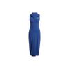 Originals Striped High Waist Polo Long Comfort Sleeveless Dress Women Dress Blue IR6126