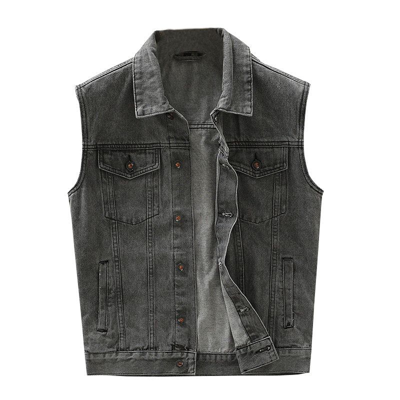 Clearance Denim Vest Jacket for Men, Spring and Autumn, Trendy Brand, Loose Fit, Cool Style, Workwear Vest