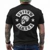 Outlaw Biker Tričko Lebka Motocykl Chopper Vintage Všestranné Grafické Pružné Pánské Streetwear Prodyšné Móda