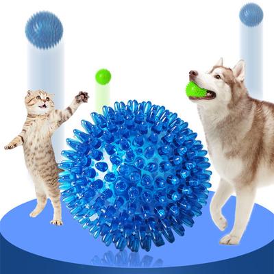 Pet Dog Toys Cat Puppy Sounding Toy Polka Squeaky Tooth Cleaning Ball TPR Training Pet Teeth Chewing Toy Thorn Balls Аксесуари