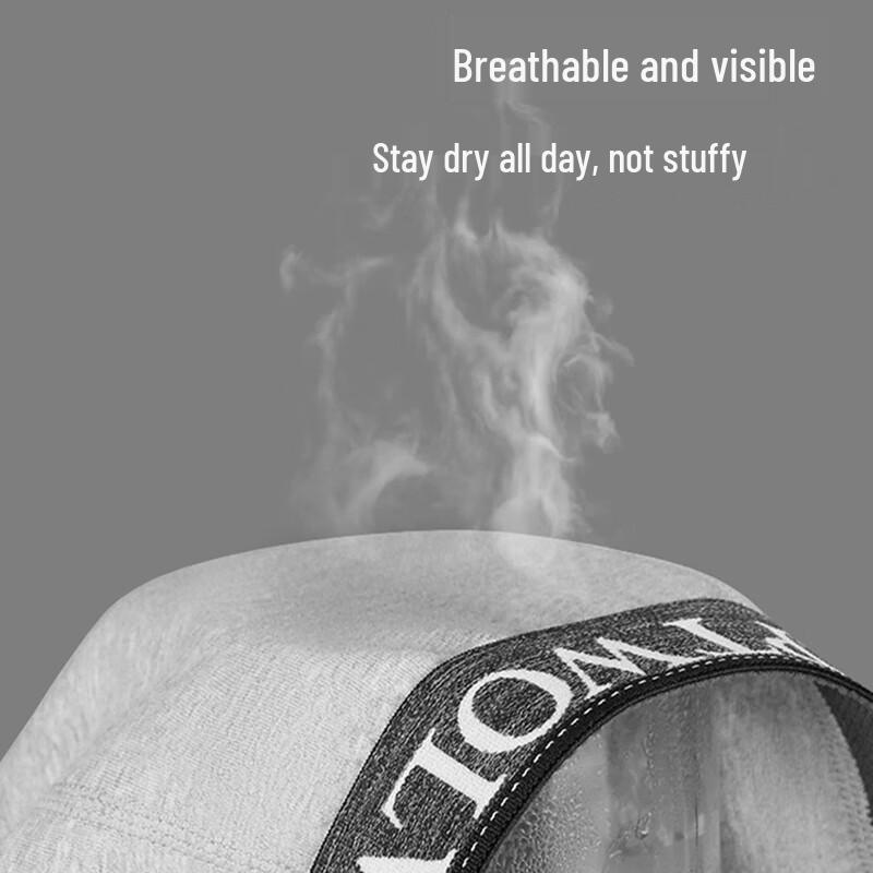 SEPTWOLVES Men's Cotton Spandex Antibacterial Boxer Briefs