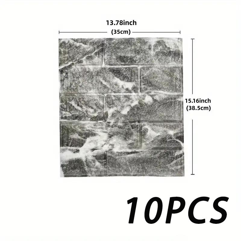 Retro color wallpaper 3D self-adhesive 35X38.5cm living room wall decoration wall sticker