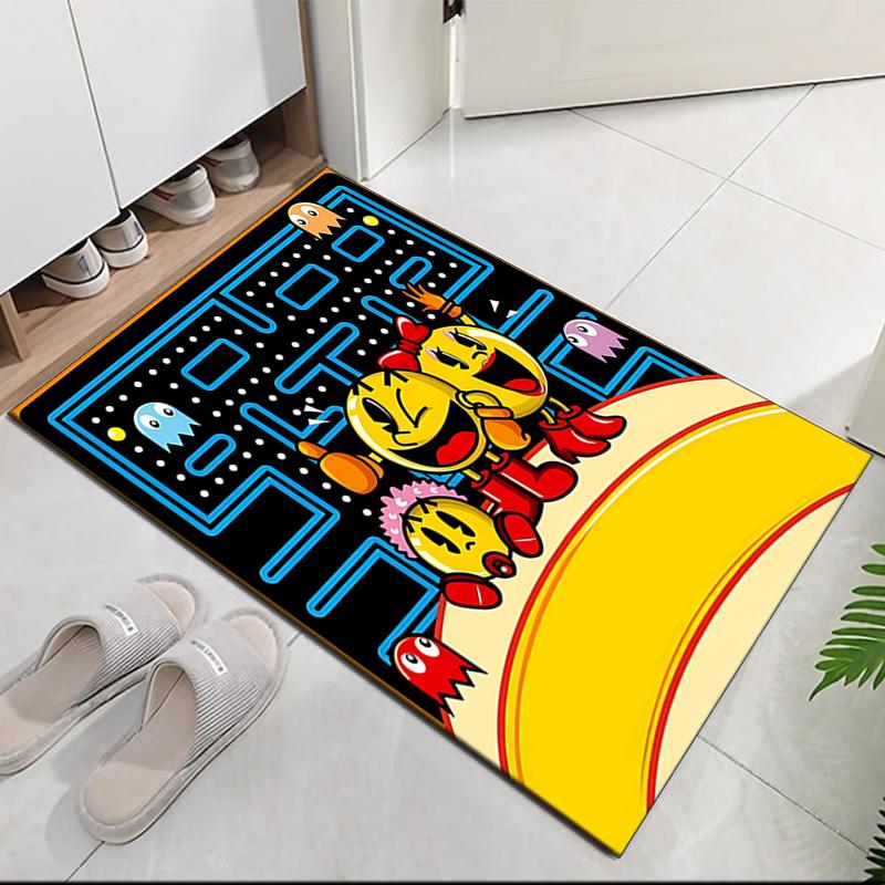 Pac-Man Printed Carpet, for Office Chair Living Room Bedroom Kitchen Room Decor Gifts.