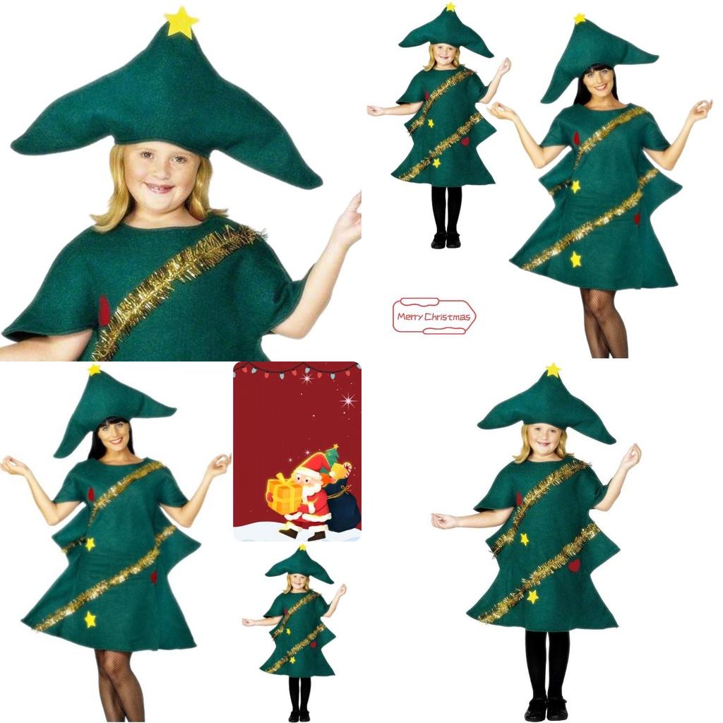 Christmas Tree Role Play Costume For Kids Festive Party Outfit For Christmas Performances