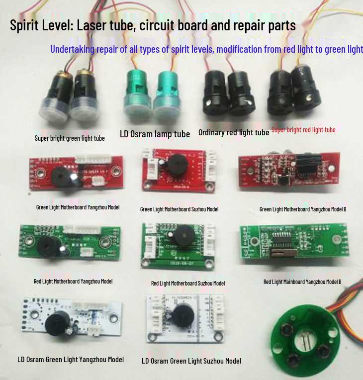 

Red & Green External Laser Level Line Marker Mainboard & Lamp Tube Repair Kit Mainboard Cable (For Repair)