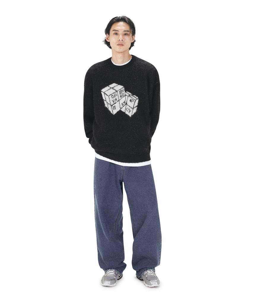 OHY Hairy Dual Cube Knit – Black