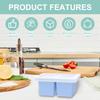 3Pcs Silicone Freezer Tray with Lid Low and High Temperature Resistant 2 Cup Snack Soup Cube Mold Food Freezer Container