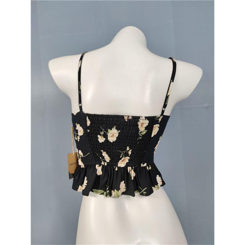 Floral Short Inner Wear Outer Wear Sexy Sling Vest