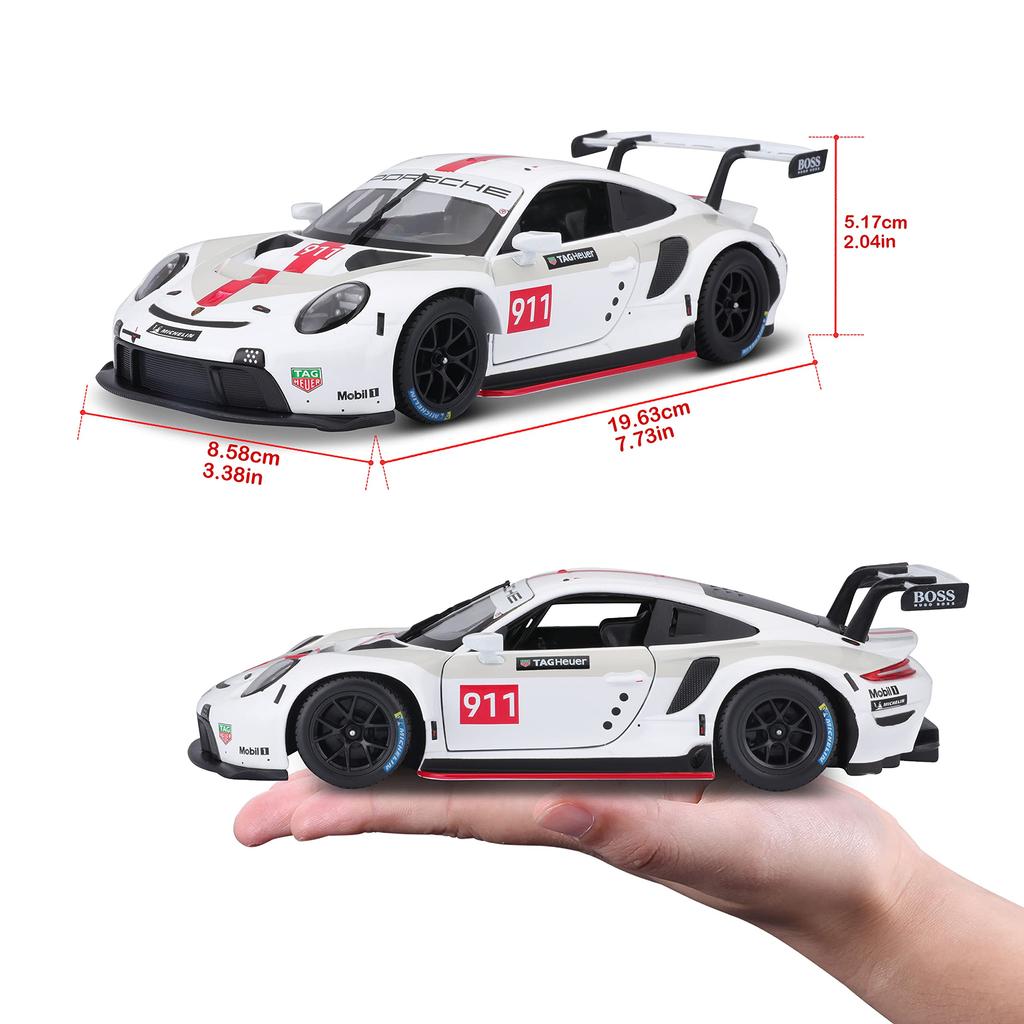 Bburago Porsche 911 RSR Bburago 911 RSR Race Sports Car Diecast Car Diecast Model Mini Car 1/24 1/24