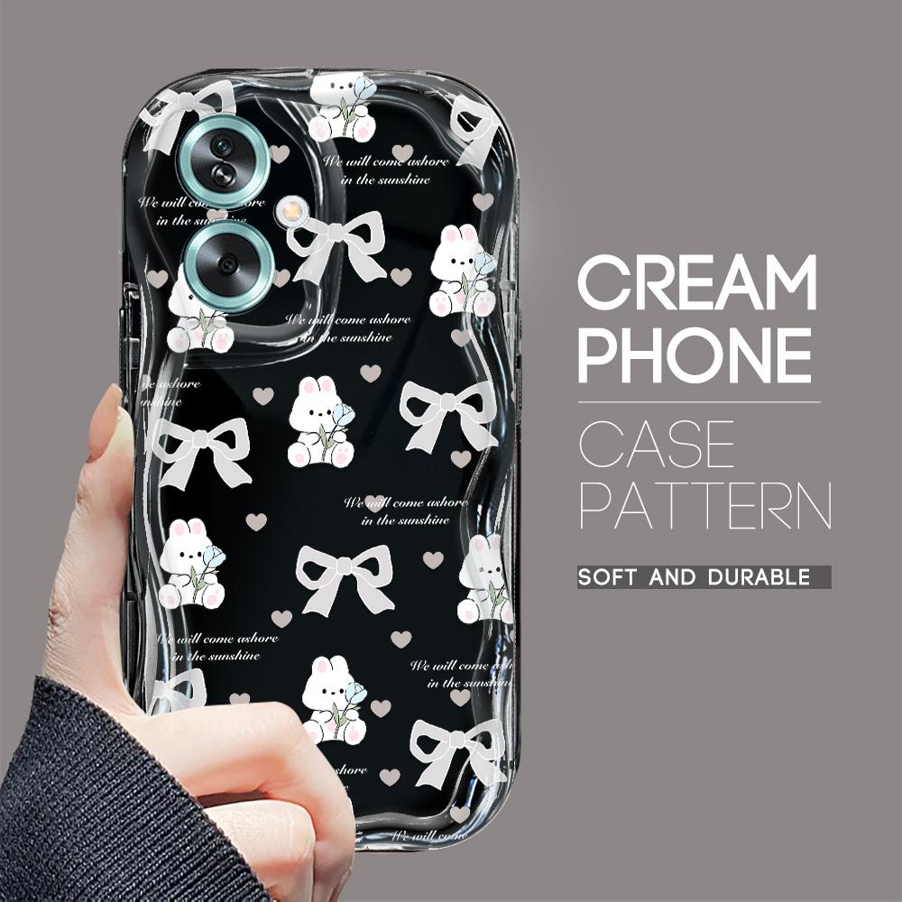 

Милый мультяшный узор, кремовая текстура, мягкий силиконовый чехол с волнистыми краями, чехол для телефона для OPPO Reno Realme OPPO A15S