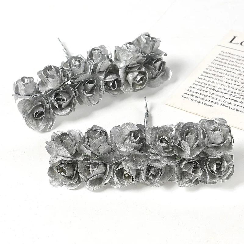 In Stock: 2cm Rose Artificial Bouquet for Wedding or Event Decoration