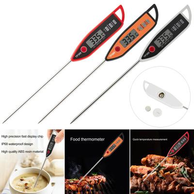 TP300 Lebensmittelthermometer, lange Sonde, LCD-Display, wasserdicht, genau, sofort ablesbar, BBQ, Fleisch, Milch, Backen, elektronisches digitales Thermometer, Küchenhelfer