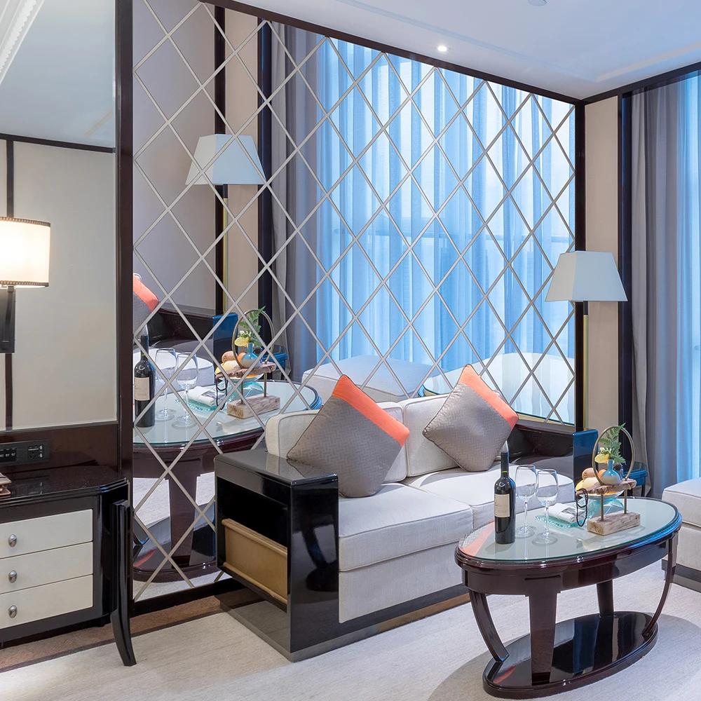 Kosočtvercové trojúhelníky Akrylové 3D zrcadlo Nálepky na zeď Obývací pokoj Koupelna Dekorativní Domácí Dekor Udělej si sám Zrcadlo Umělecká nástěnná dekorace Odnímatelné